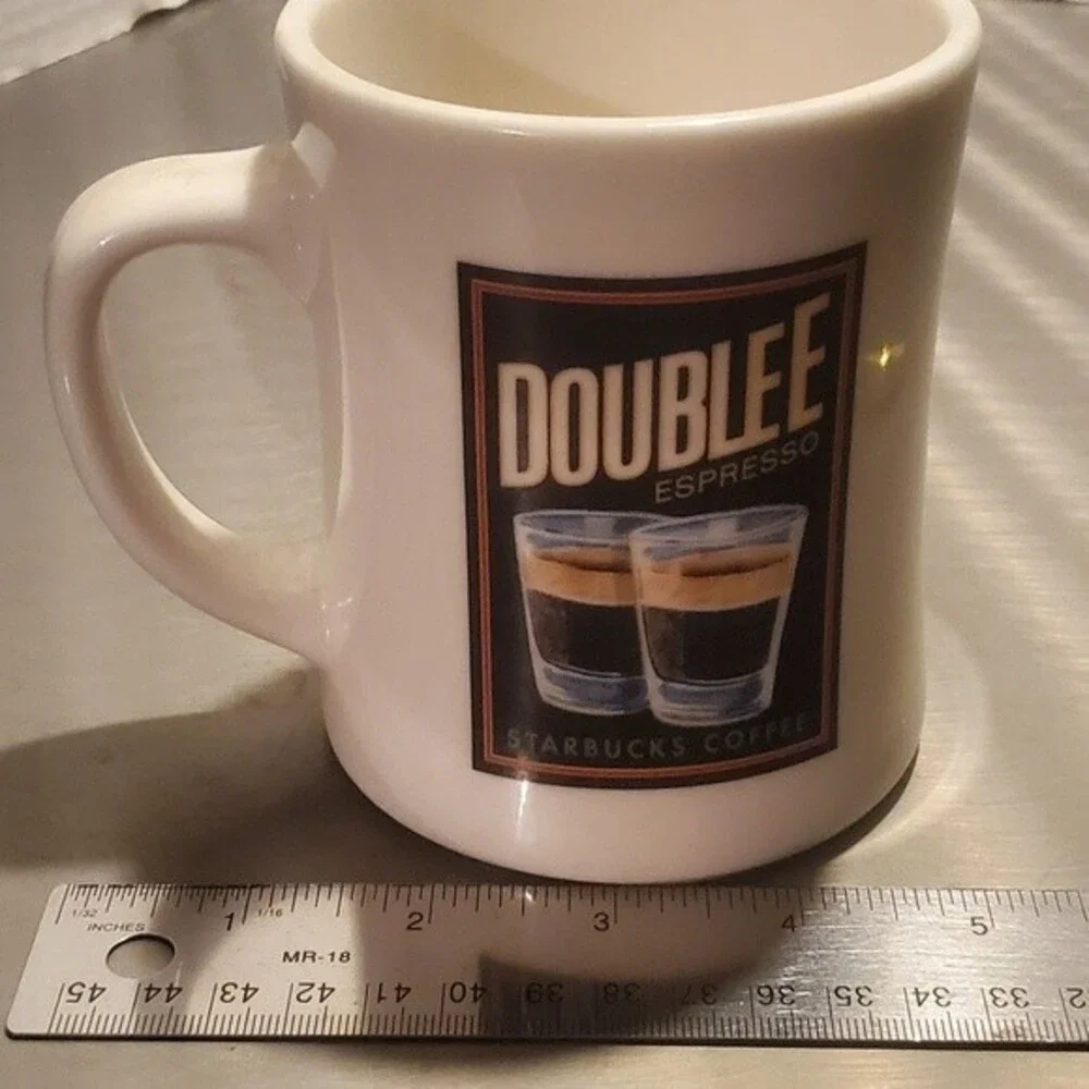Vintage Starbucks Barista Series Coffee Mug 2002 DOUBLEE Espresso Handled Mug
